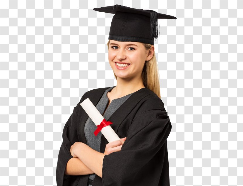 Graduation Ceremony Academic Dress Graduate University Master's Degree Gown - Mortarboard - Kids Transparent PNG