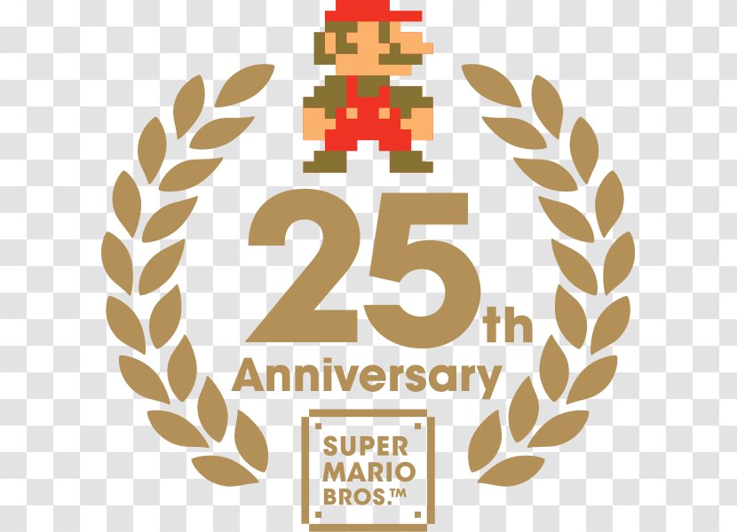 Super Mario Bros. All-Stars Wii - Bros 2 - 25 Anniversary Badge Transparent PNG