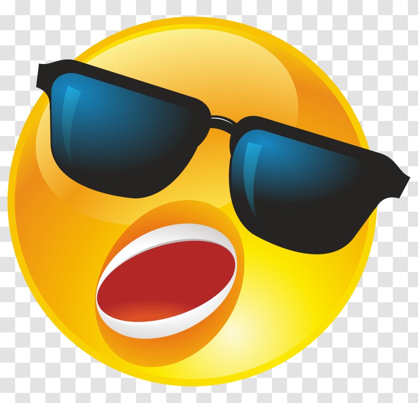 Smiley Sunglasses Car Sticker - Eyewear Transparent PNG