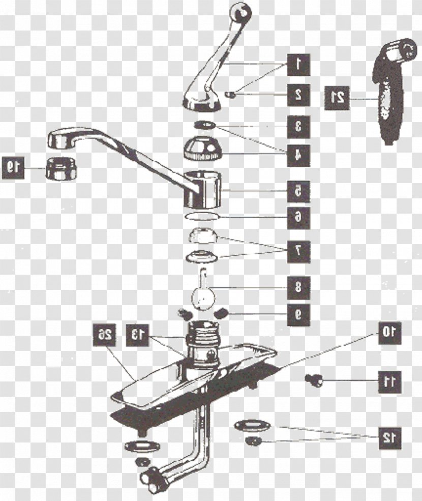 Sink Tap Bathroom Faucet Aerator Shower - Hardware Accessory - Spare Parts Transparent PNG