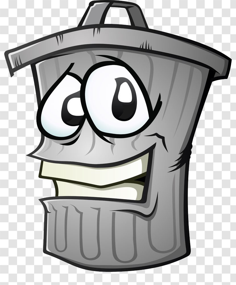 Waste Container Cartoon Clip Art - Vision Care - Trash Can Transparent PNG