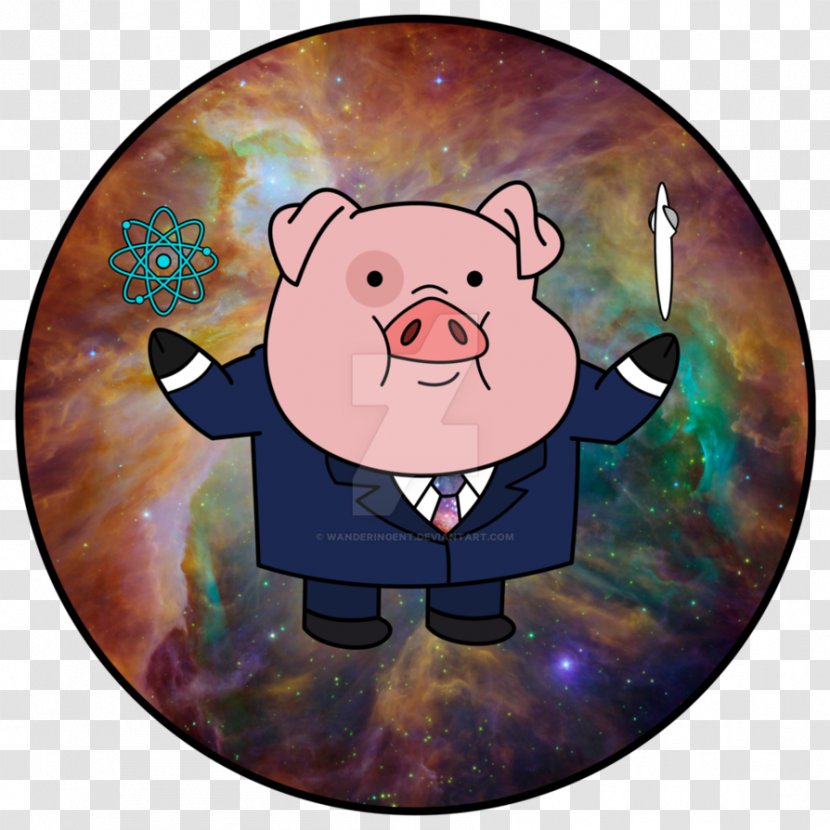 Waddles Television Show Drawing - Christmas Ornament - Cosmos A Spacetime Odyssey Transparent PNG