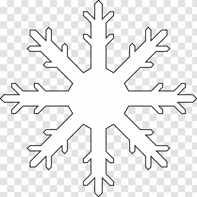 Snowflake Clip Art - Symmetry - Snow Strands Of Empty Lines Transparent PNG