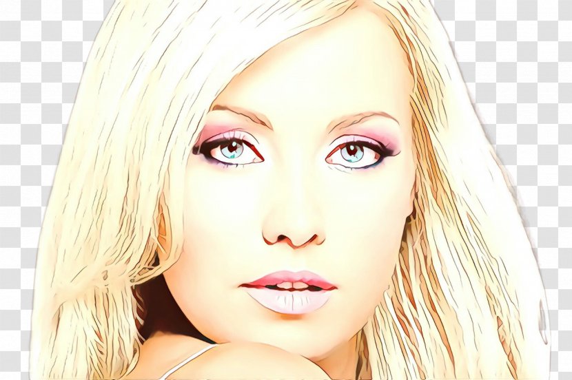 Hair Face Blond Eyebrow Skin - Nose Hairstyle Transparent PNG