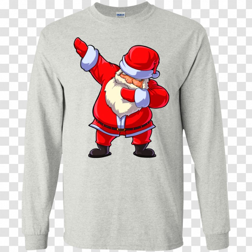 Long-sleeved T-shirt Hoodie - Bluza - Dabbing Santa Transparent PNG