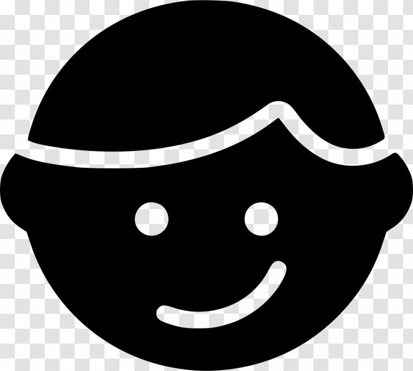 Smiley Face Emoticon - Black And White Transparent PNG