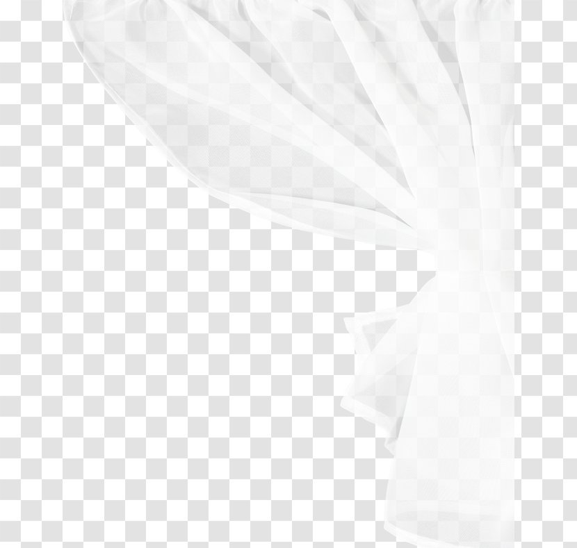 Black And White Silk Textile - Curtains Transparent PNG
