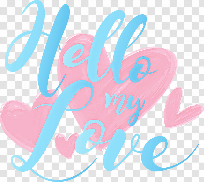 Valentines Day Hello My Love Transparent PNG