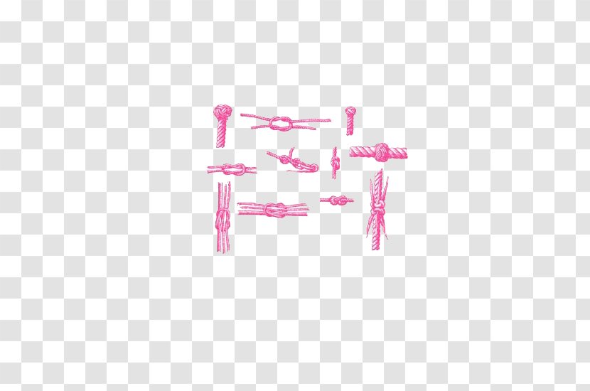 Rope Knot Hemp - White - Pink Transparent PNG