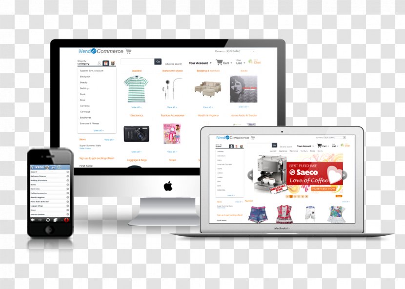 Web Development E-commerce Design - Media - Ecommerce Transparent PNG