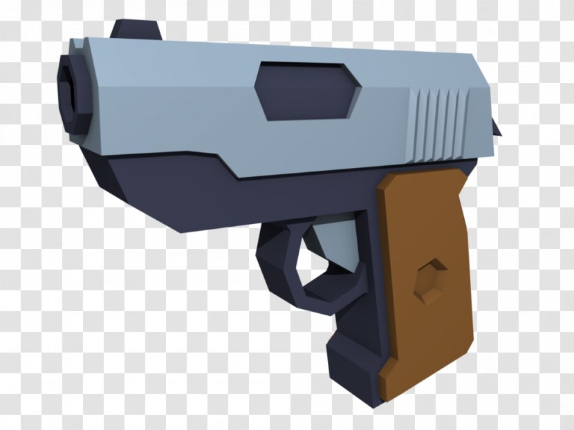 Trigger Low Poly Pistol Blender Handgun - Gun Accessory - Do Not Enter Transparent PNG