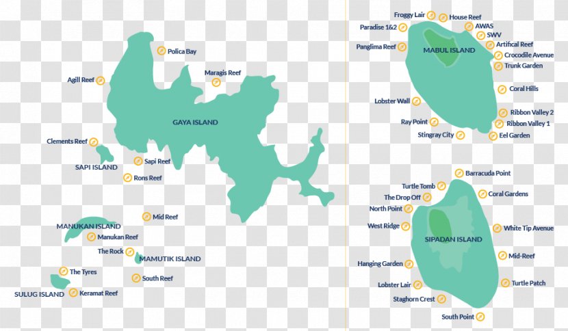 Kota Kinabalu Mabul Island Gaya Sipadan Manukan - Recreational Dive Sites Transparent PNG