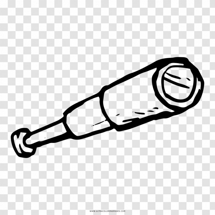 Drawing Spotting Scopes Coloring Book Binoculars Clip Art - Sports Equipment - Pirate Telescope Transparent PNG