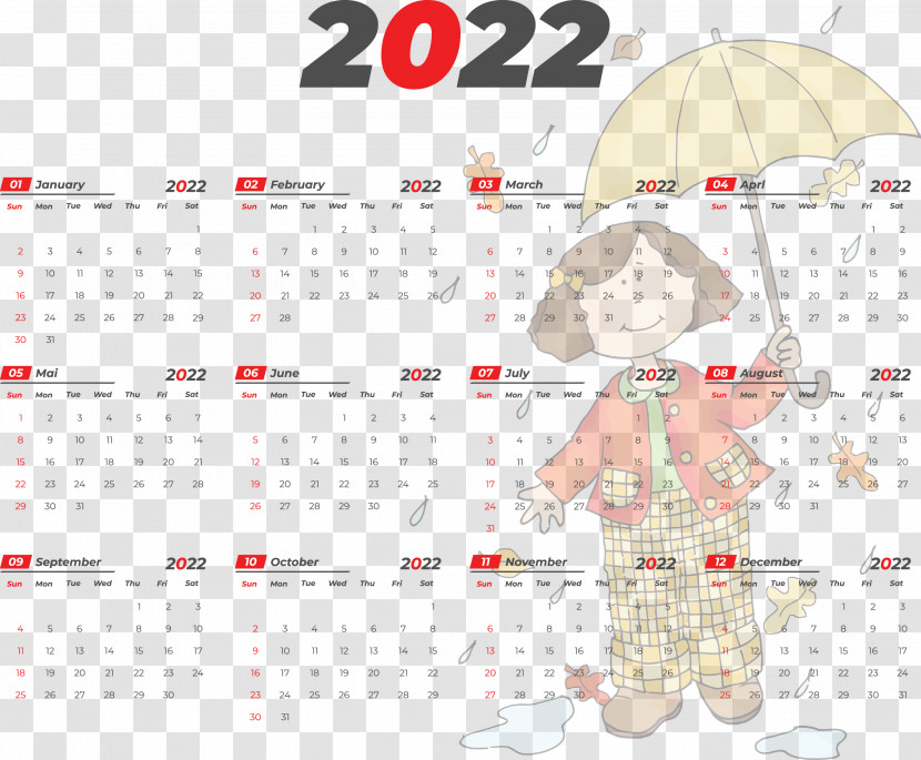 Printable 2022 Calendar 2022 Calendar Printable Transparent PNG