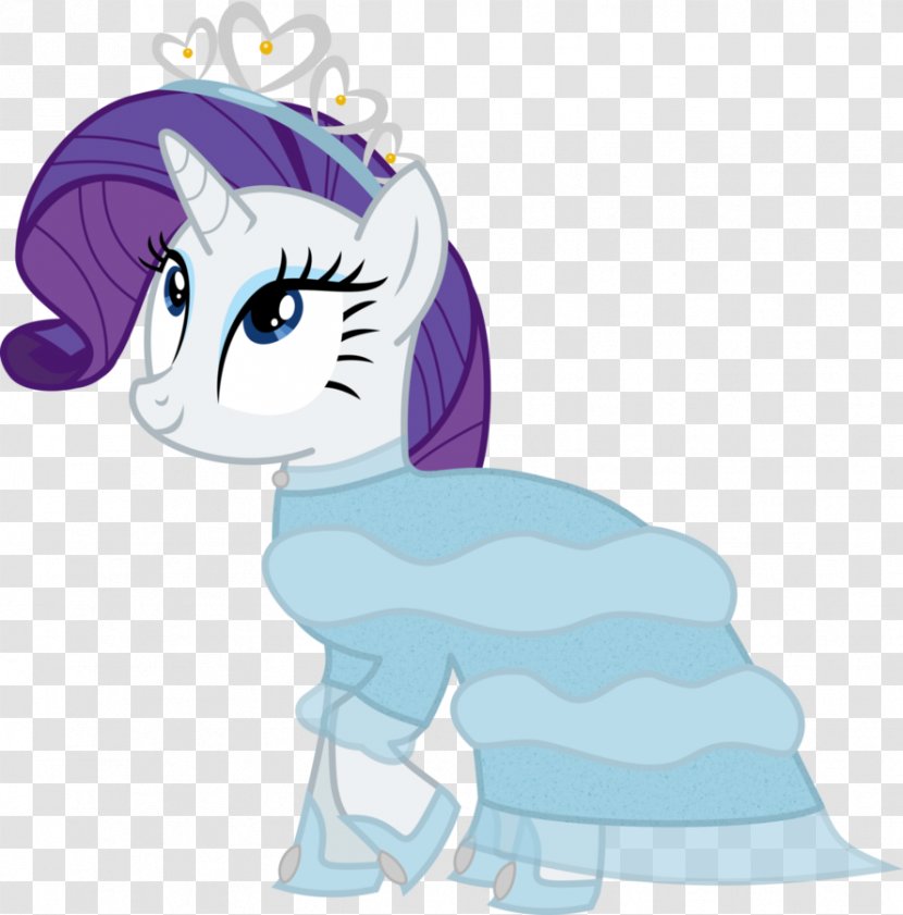 Pony Rarity Horse Equestria Purple - Heart - Blue Evening Gown Transparent PNG