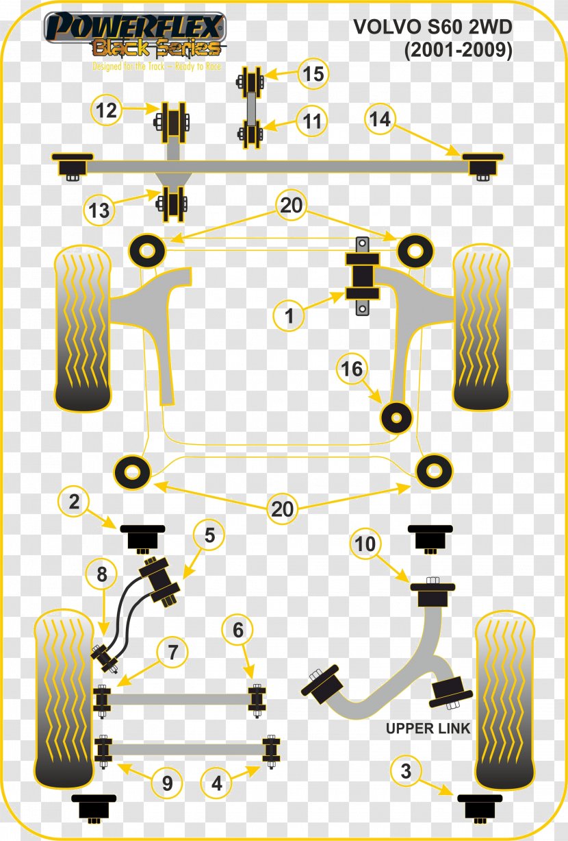 AB Volvo V70 S80 Car - Strut Bar Transparent PNG