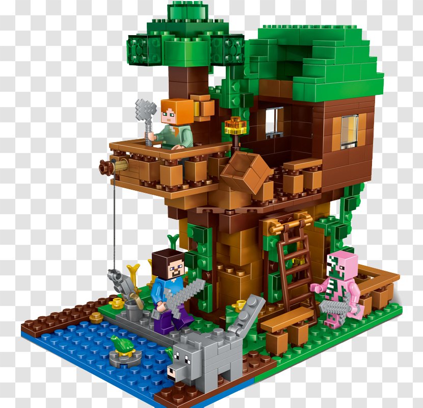 Lego Minecraft Toy Block Minifigure - Stuffed - My World Tree House Transparent PNG