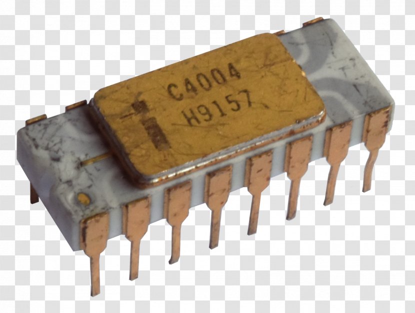 Intel 4004 Microprocessor Die Integrated Circuits & Chips - Schematic Transparent PNG