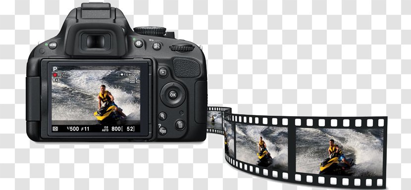 Nikon D5100 D5200 Digital SLR Camera Transparent PNG
