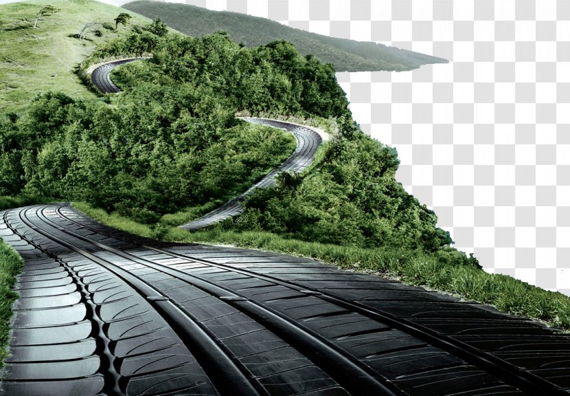 Car Tire Natural Rubber Truck Advertising - Balance - Forest Road Tires Transparent PNG