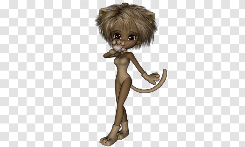 Carnivora Brown Hair Figurine Tail - Cartoon - Frame Transparent PNG