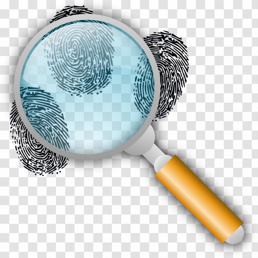 Fingerprint Magnifying Glass Clip Art Forensic Science Detective - Biometrics Transparent PNG