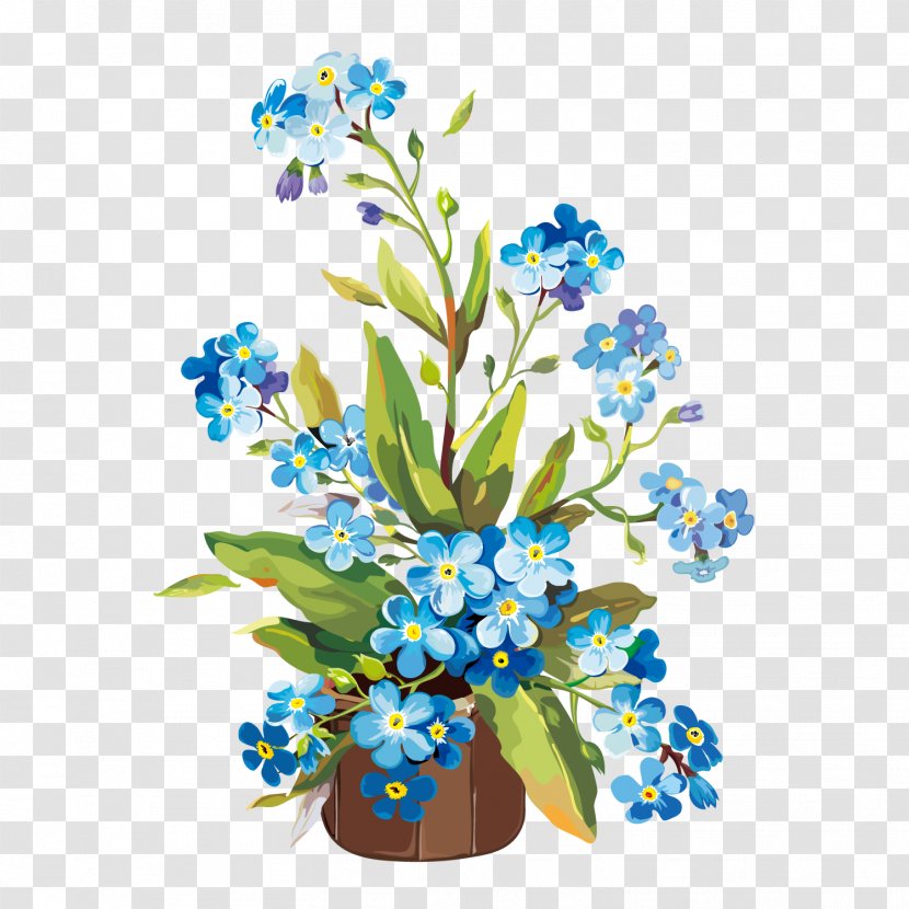 Flower Gouache Painting Clip Art - Floristry - Full Star Body Advertising Transparent PNG