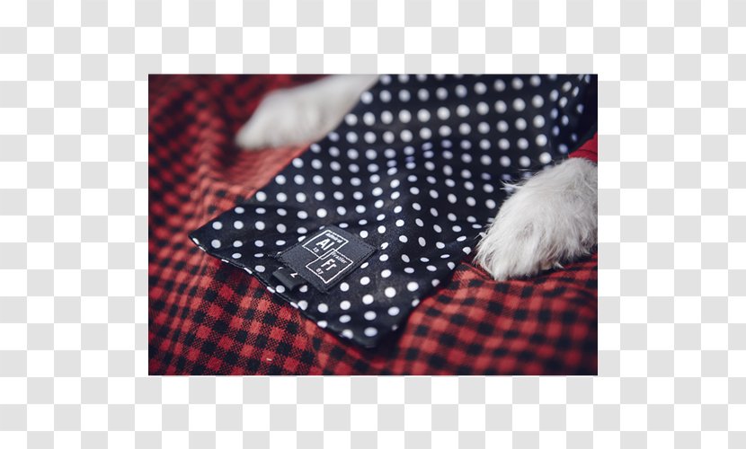 Tartan Rectangle Polka Dot Place Mats - Plaid - Dog Wearing Tie Transparent PNG