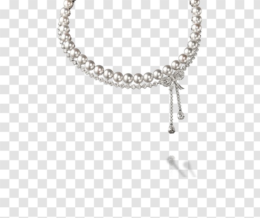 Pearl Necklace Chanel Earring - Cultured Transparent PNG