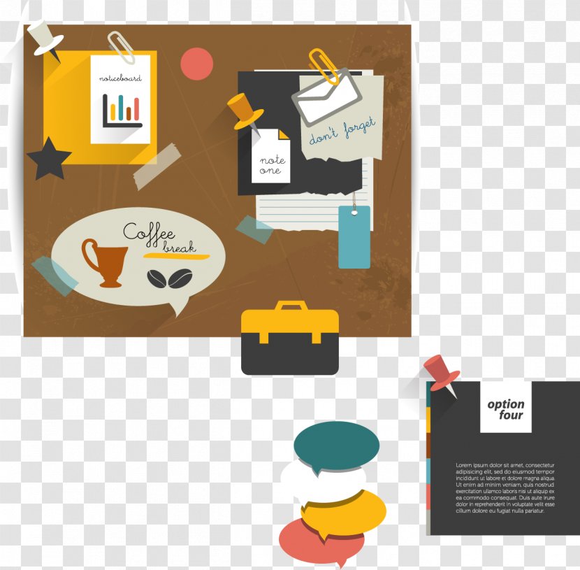 Chart Office Labor Illustration - Flat Design - Commercial Paper Notes Creative Pin Transparent PNG
