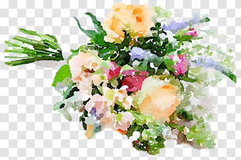 Watercolour Flowers Flower Bouquet Cut Floral Design - Watercolor Painting Transparent PNG