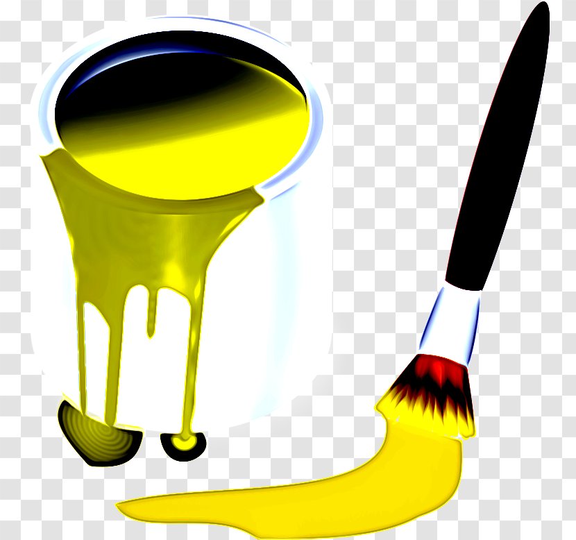 Yellow Line Design - Tableware Cutlery Transparent PNG