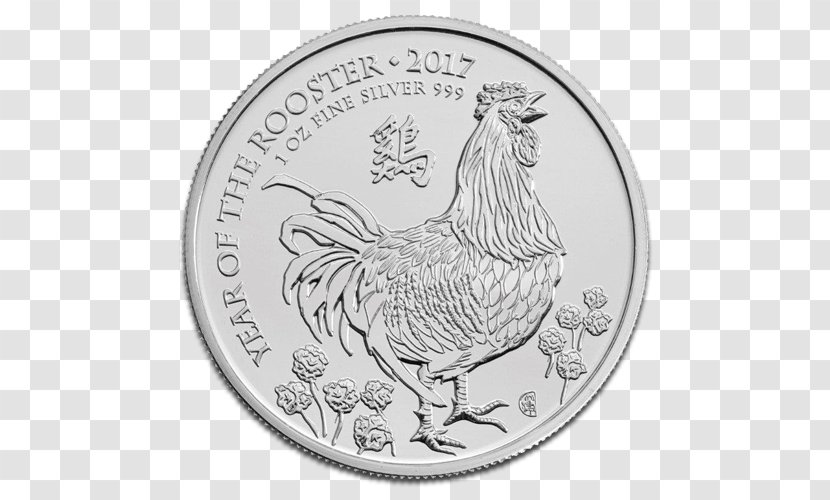 Royal Mint Perth Lunar Series Bullion Coin - Phasianidae - 2017 Year Of The Rooster Transparent PNG