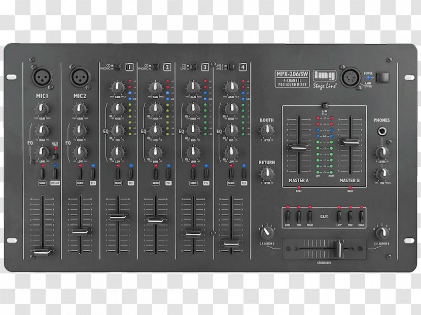 Audio Mixers Microphone Disc Jockey DJ Mixer Stereophonic Sound - Dj Transparent PNG