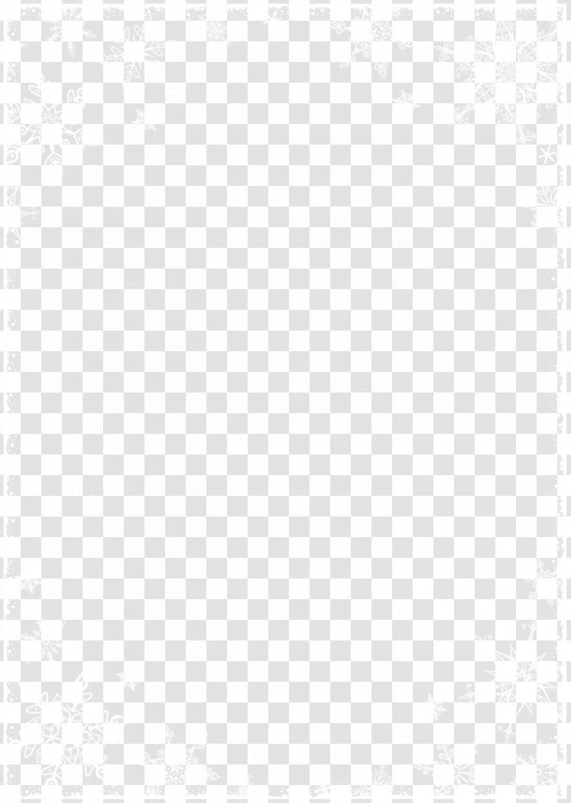 Black And White Texture Shading - Monochrome - Snowflake Deco Border Frame Transparent Clip Art Transparent PNG