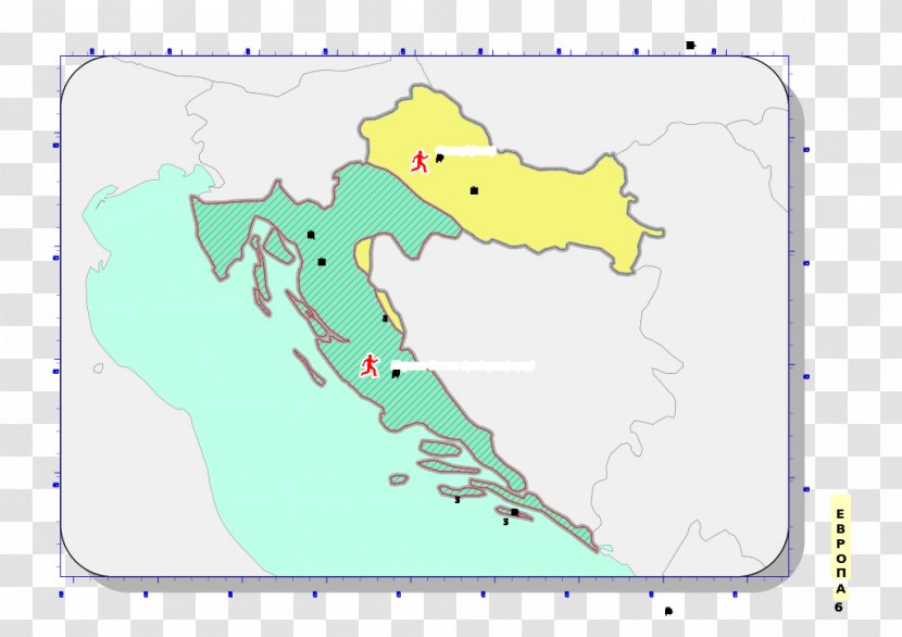 Adriatic Croatia Map Counties Of Second - Royaltyfree Transparent PNG