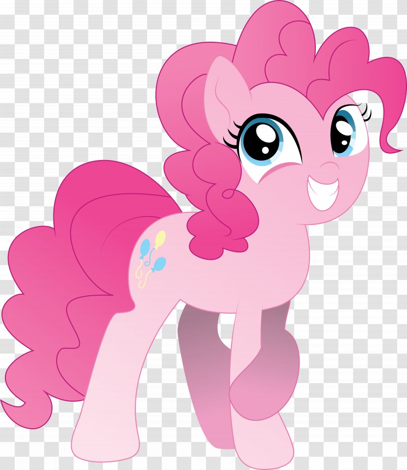 Pinkie Pie Pony Rarity Art - Frame - Pink Gradient Background Transparent PNG