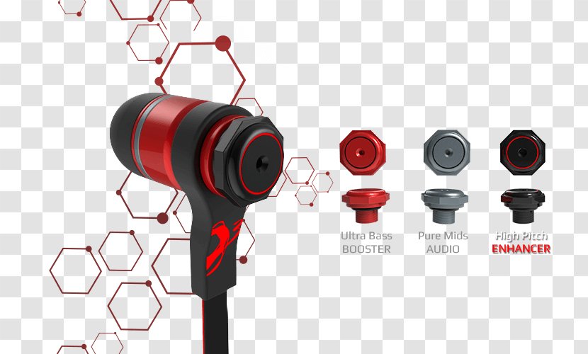 Headphones Headset Ozone Trifx In-Ear Pro Gaming Earbud With Microphone, Red (oztrifx) - Audio Equipment Transparent PNG