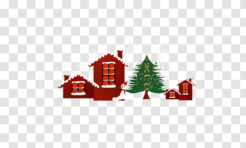 Santa Claus Christmas Tree - Houses Transparent PNG