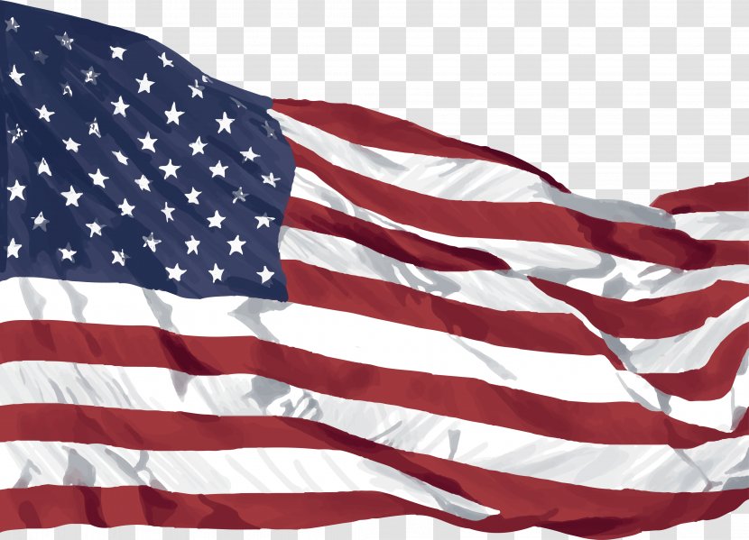 Flag Of The United States Stock Photography England - Half Mast - Wrinkled American Transparent PNG