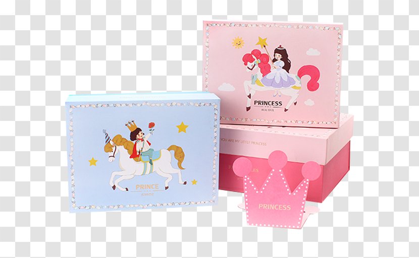 Gift Box Packaging And Labeling Paper Bag Tmall - Greeting Card - Cartoon Princess Prince Packing Transparent PNG