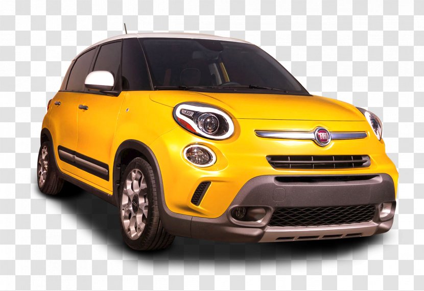 2014 FIAT 500L 2017 2015 - Automotive Exterior - Yellow Fiat 500l Car Transparent PNG