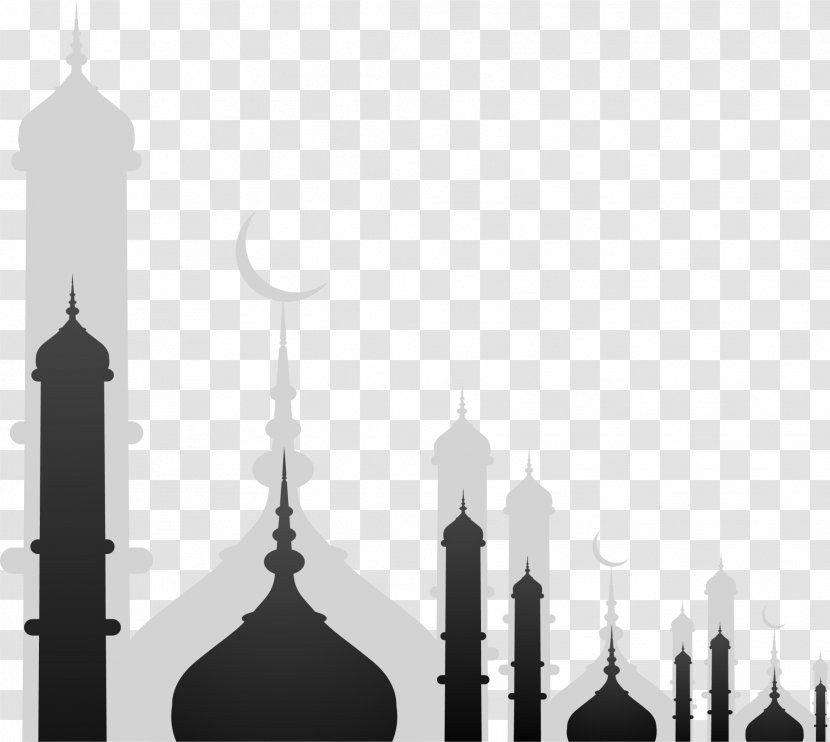 Mosque Stock Illustration Royalty-free - Photography - Black Building Of Eid Al Fitr Transparent PNG