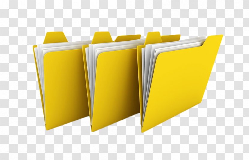 Directory Photography Illustration - Yellow Slim Folder Transparent PNG