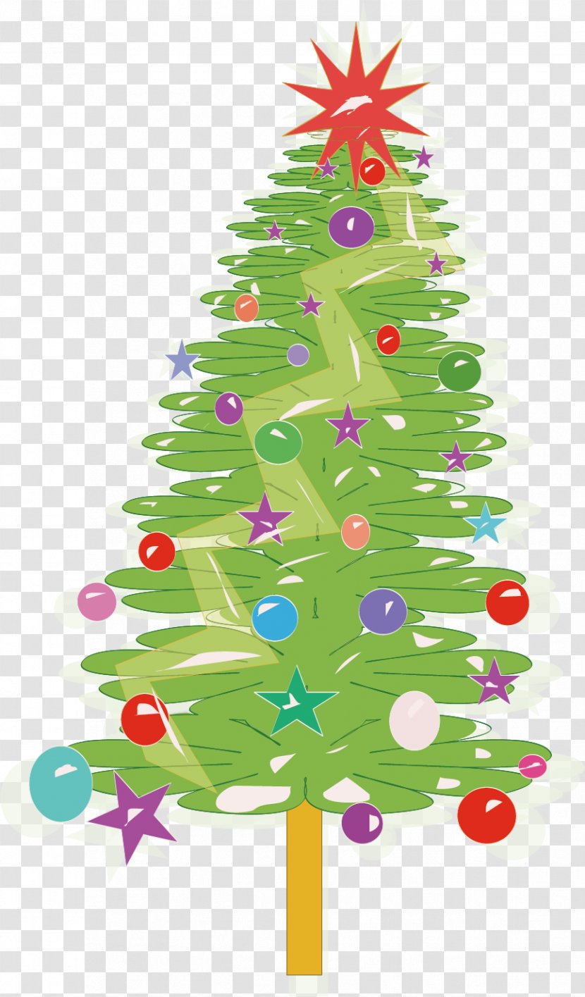 Christmas Tree Stockings Clip Art - Spruce - COLORFUL Vector Library Transparent PNG