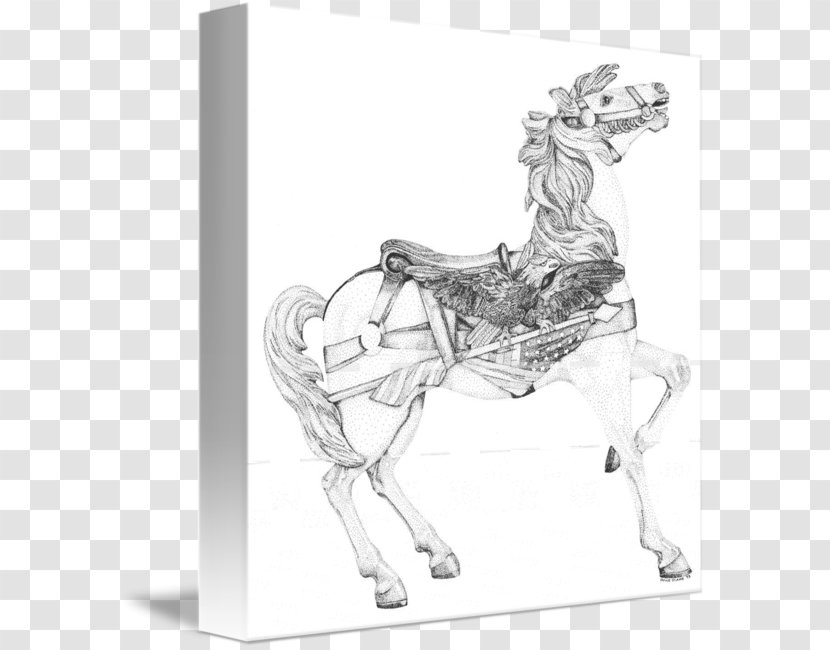 Horse Visual Arts Stippling Sketch - Artwork Transparent PNG