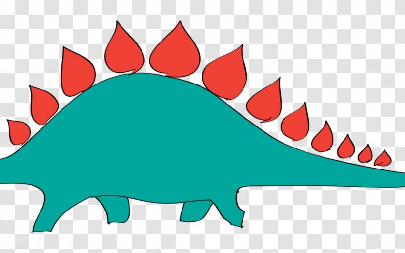 Stegosaurus Dinosaur - Red Transparent PNG