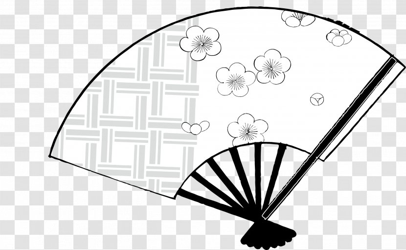 Japan Hand Fan Cherry Blossom - Structure - Japanese Folding Transparent PNG