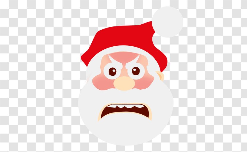 Santa Claus Smile Emoticon Clip Art - Drawing Transparent PNG