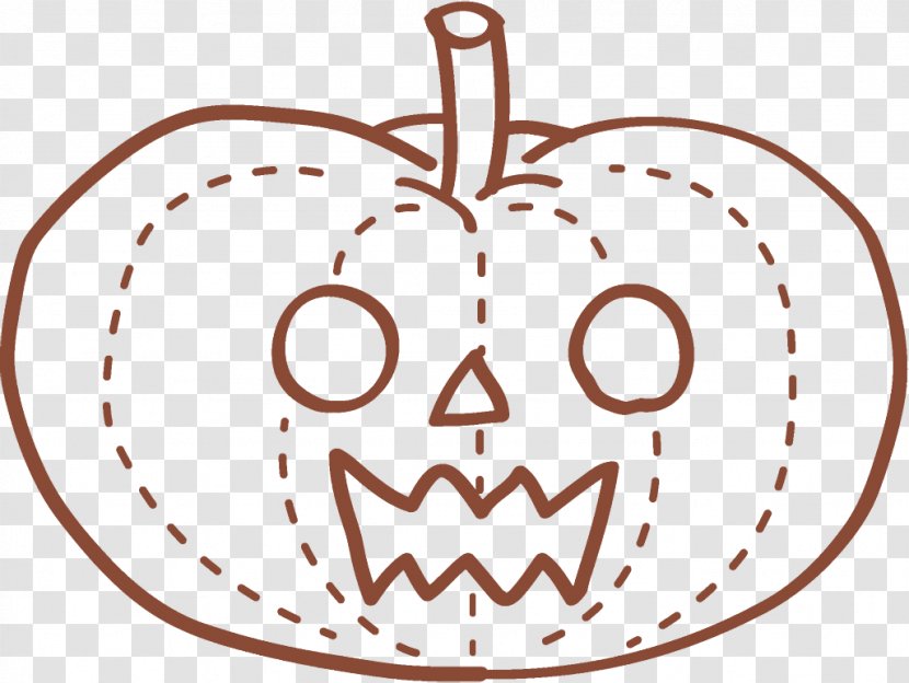 Jack-o-Lantern Halloween Carved Pumpkin - Line Art - Jackolantern Fruit Transparent PNG